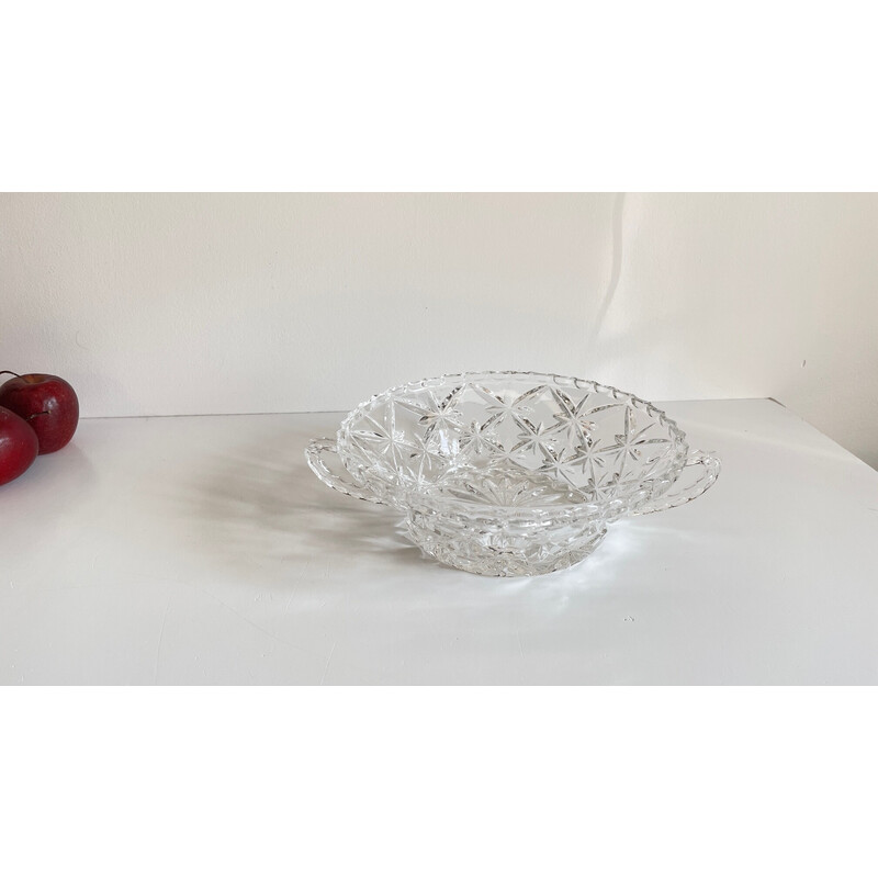 Saladeira vintage em cristal cinzelado