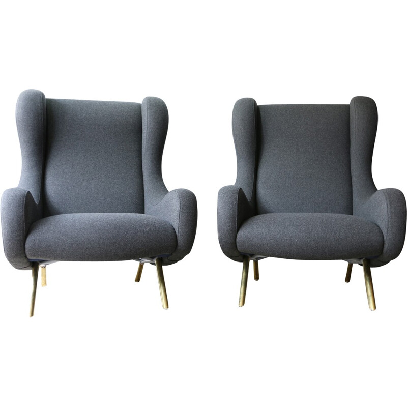 Pair of Senior model armchairs by Marco Zanuso for Arflex - 1950s