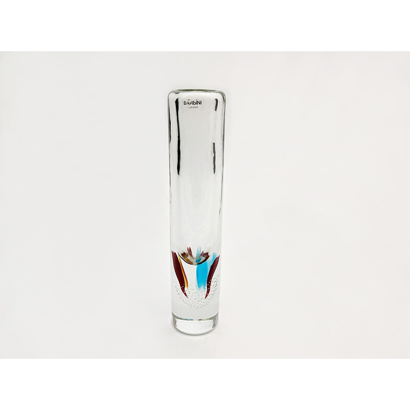 Vase vintage en verre de Murano Sommerso par Alfredo Barbini