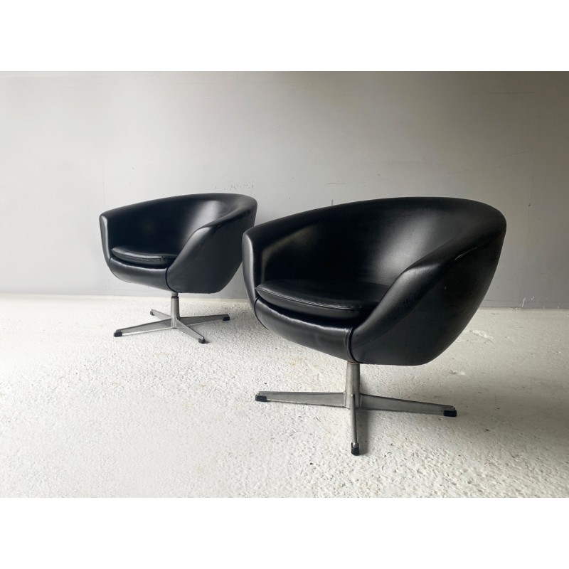 Vintage swivel armchair "pod" by Overman, Sweden 1960