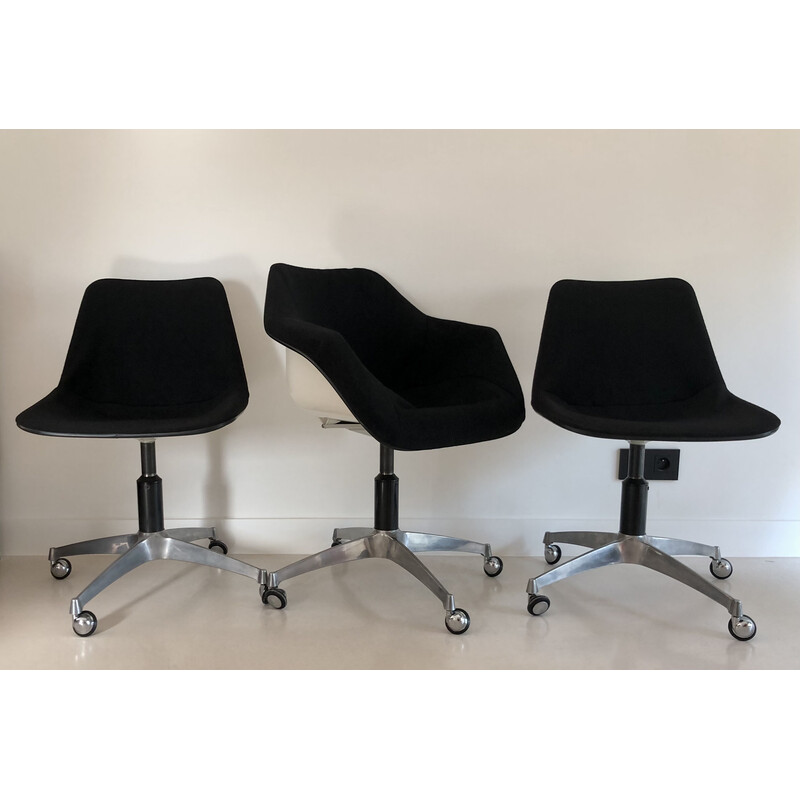 Set of 3 vintage office chairs by Robin and Lucienne Day for Castelli, Italy 1970