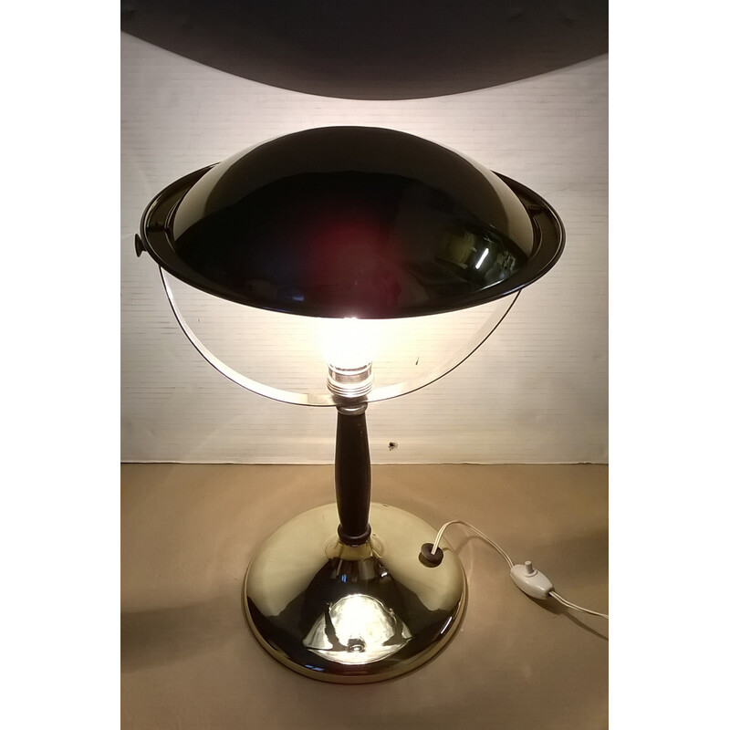 Vintage brass table lamp by Zerowatt, 1940