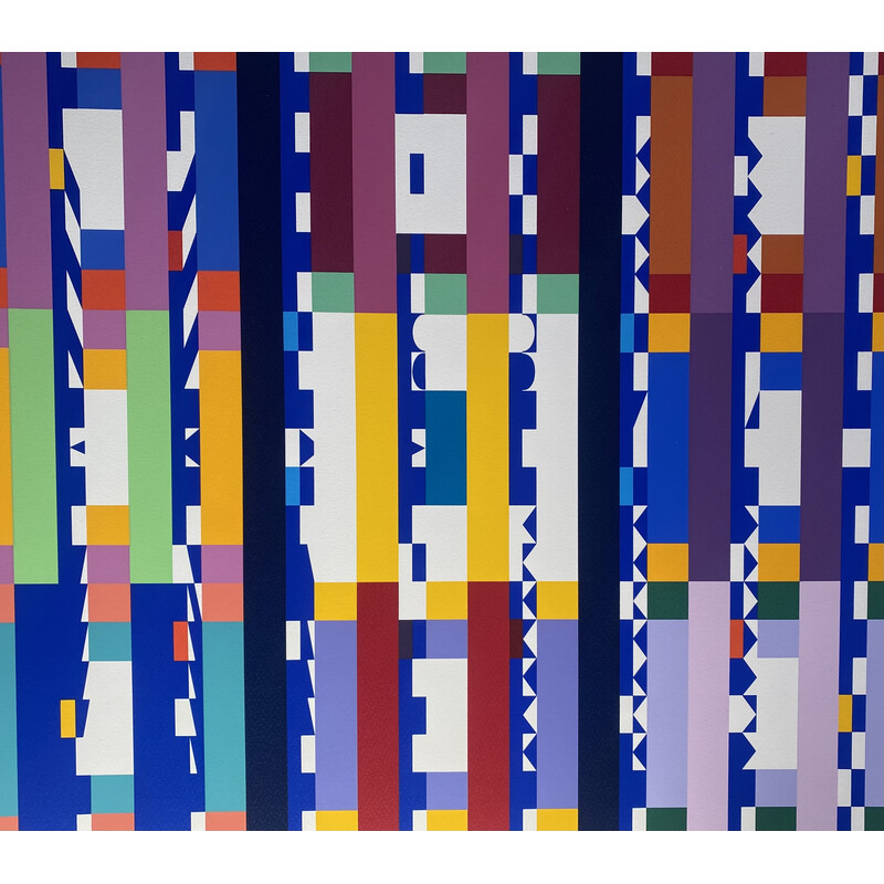 Sérigraphie vintage par Yaacov Agam, 1980