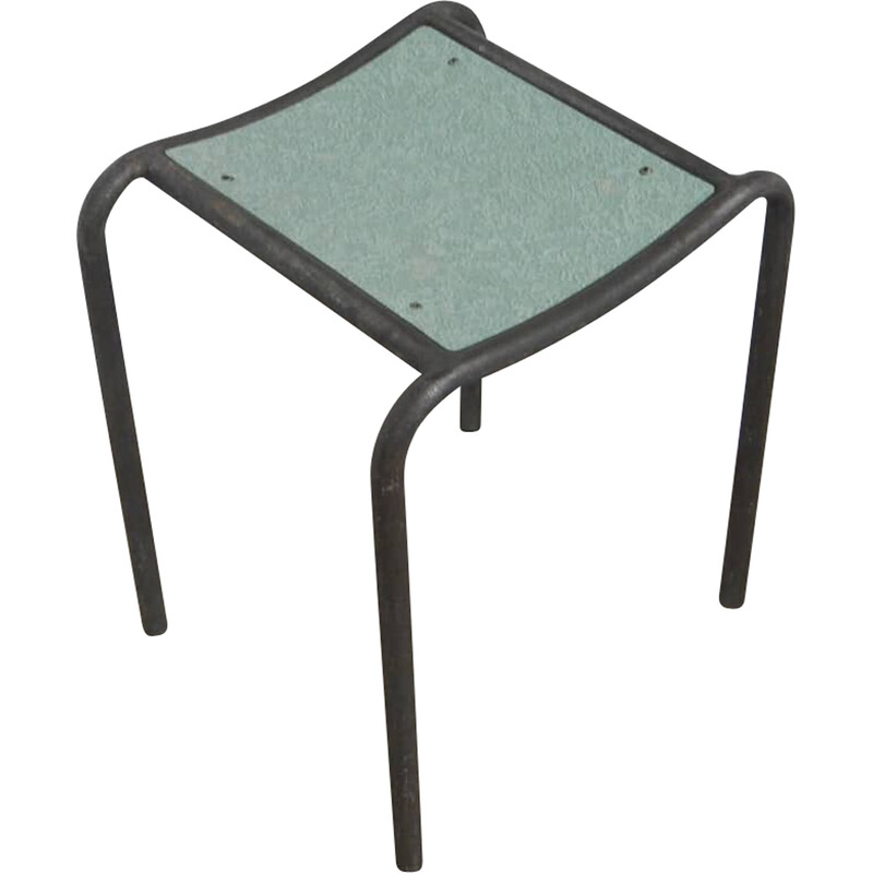 Vintage stool in iron and formica by Faacme, Italy