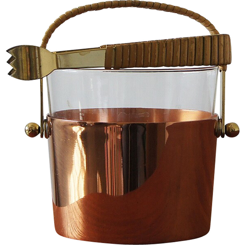 Vintage ice bucket by Gunnar Ander for Ystad-Metall, 1950s