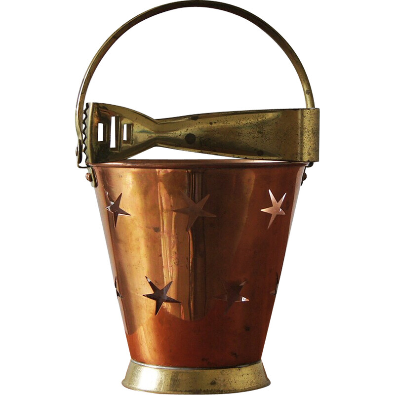 Swedish vintage copper ice bucket by Mitab Karlshamn