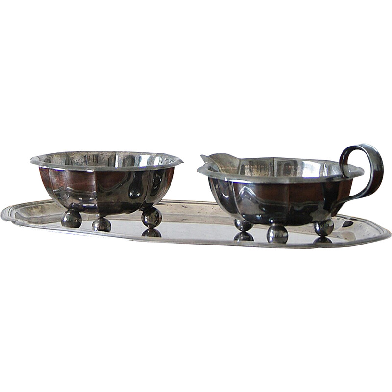 Vintage milk and sugar set by Nils Johan for Prima N S, 1950