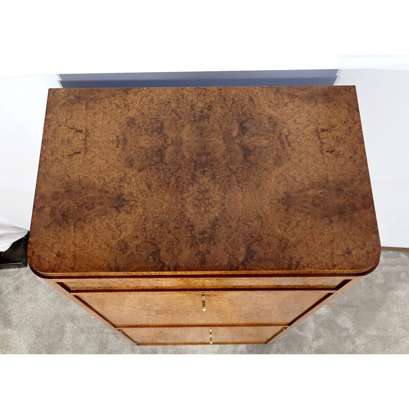 Vintage secretary in burl by Amboyna, 1920s