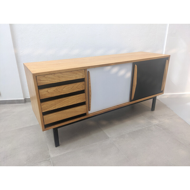 Vintage Cansado highboard with drawers by Charlotte Perriand, 1954