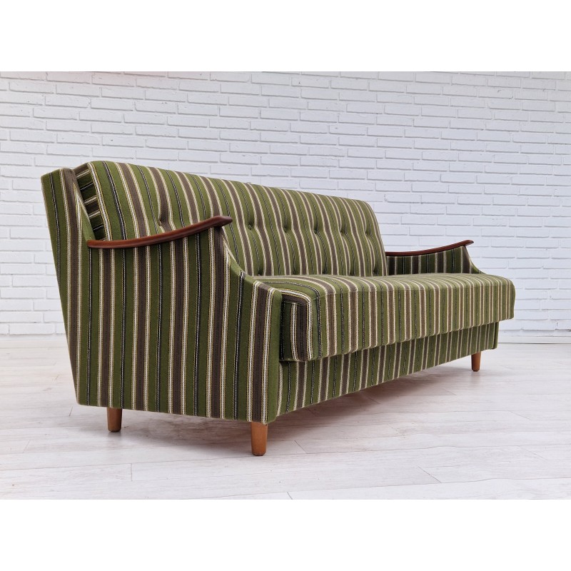 Vintage Danish 3 seater folded sleeping sofa, 1960s