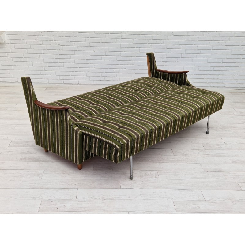 Vintage Danish 3 seater folded sleeping sofa, 1960s