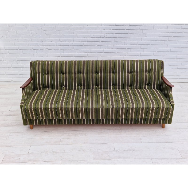 Dänisches 3-Sitzer-Schlafsofa, 1960er Jahre, gefaltet