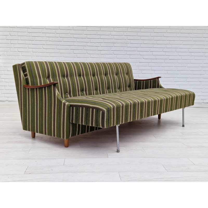 Vintage Danish 3 seater folded sleeping sofa, 1960s