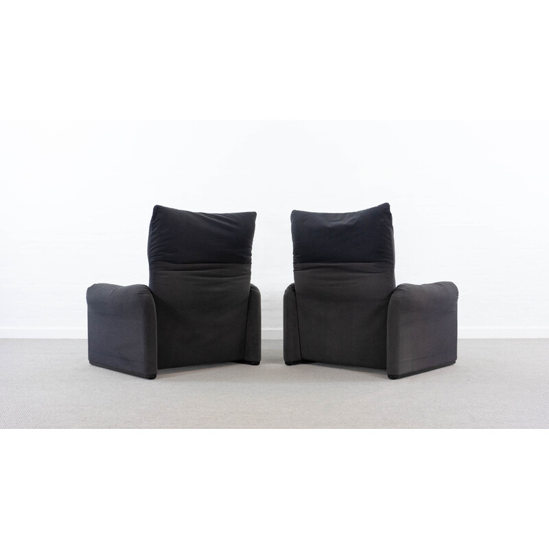 Pair of vintage Maralunga armchairs by Vico Magistretti for Cassina