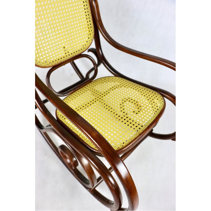 Vintage brown rocking chair by Michael Thonet, 1980s