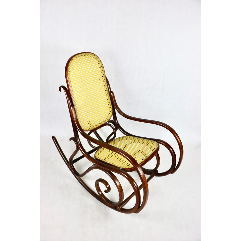 Vintage brown rocking chair by Michael Thonet, 1980s