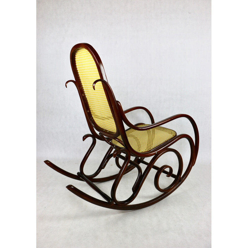 Vintage brown rocking chair by Michael Thonet, 1980s