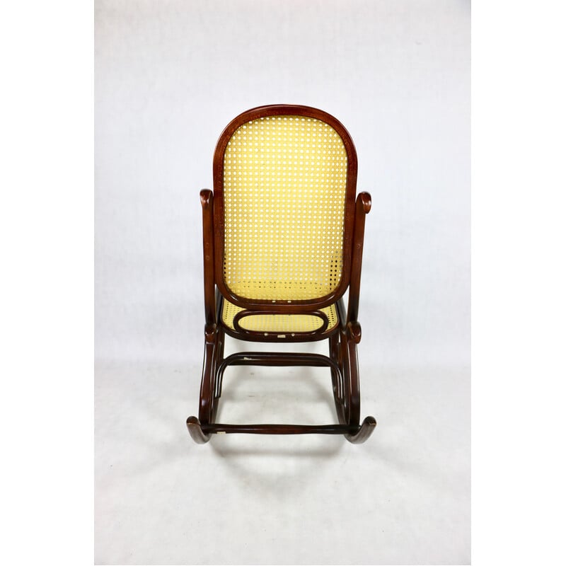Vintage bruine schommelstoel van Michael Thonet, jaren '80
