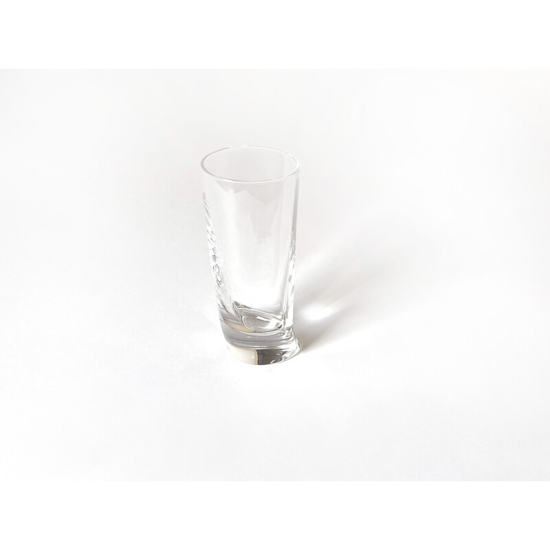Set van 6 vintage 'Touch Glass' wodkaglazen van Angelo Mangiarotti voor Cristalleria Colle, 1991.