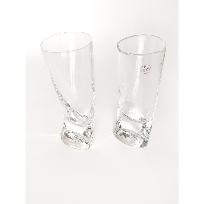Set van 6 vintage 'Touch Glass' whiskyglazen door Angelo Mangiarotti voor Cristalleria Colle, 1991