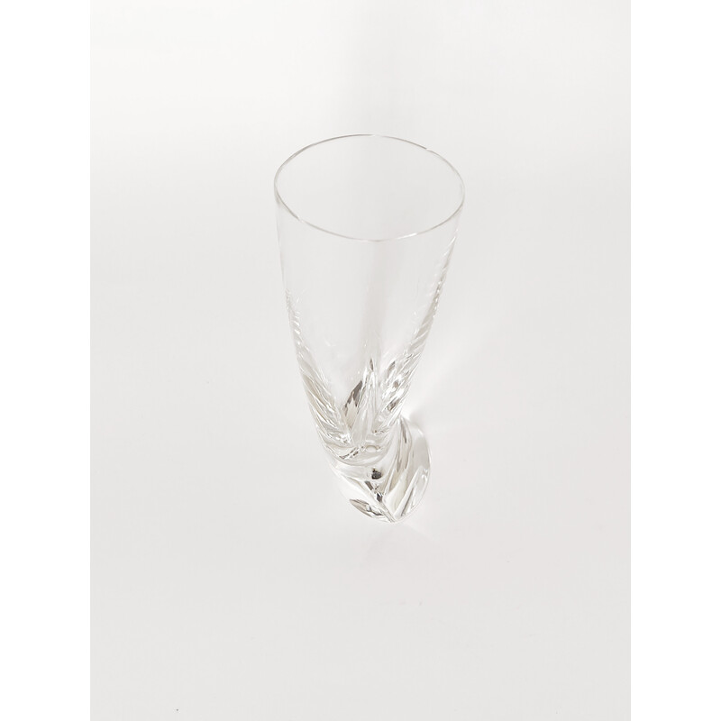 Ensemble de 6 verres à whisky vintage "Touch Glass" par Angelo Mangiarotti pour Cristalleria Colle, 1991