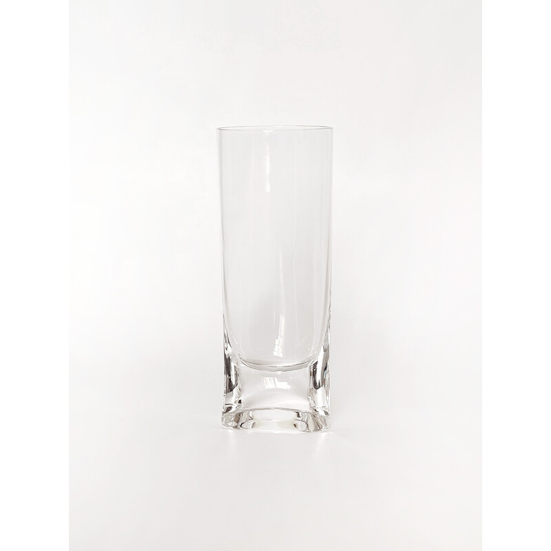 Conjunto de 6 copos de whisky vintage "Touch Glass" de Angelo Mangiarotti para Cristalleria Colle, 1991