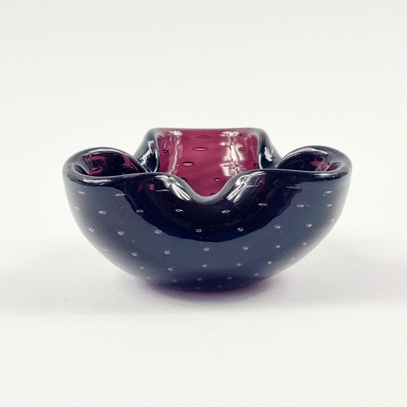 Vintage Murano glass ashtray by Barovier and Toso, Italy 1960