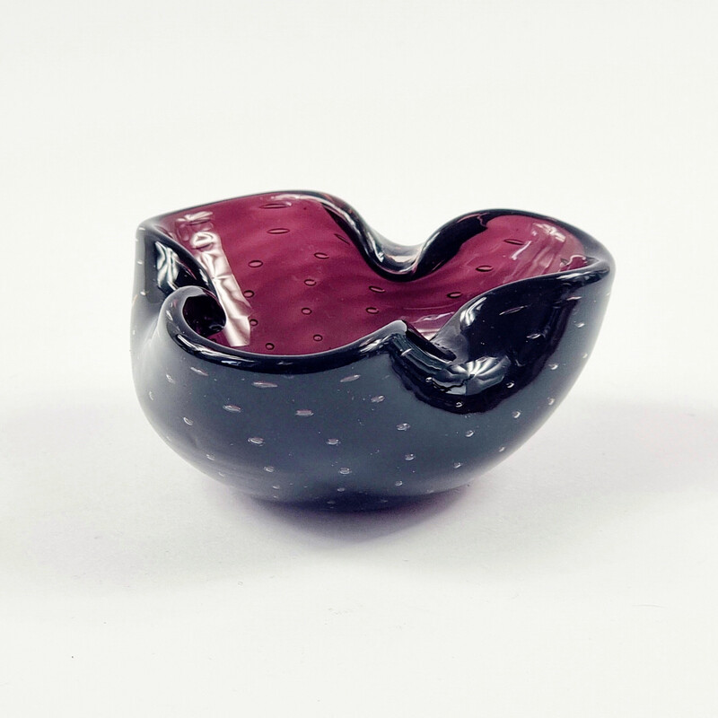 Vintage Murano glass ashtray by Barovier and Toso, Italy 1960