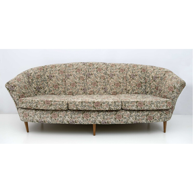 Vintage sofa with fabric upholstery, Italy 1950