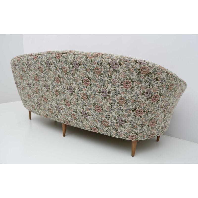 Vintage-Sofa mit Stoffbezug, Italien 1950