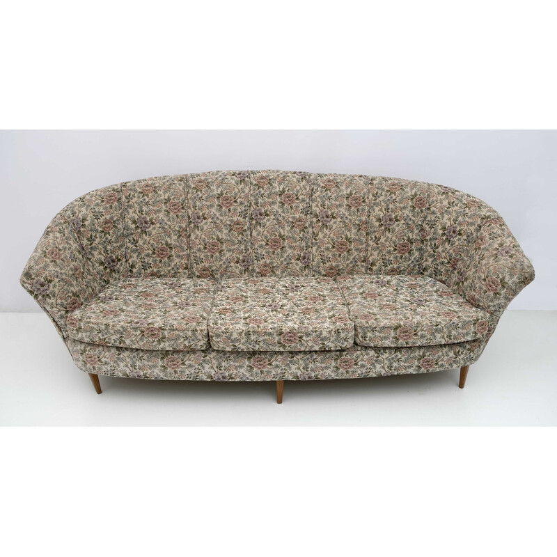 Vintage-Sofa mit Stoffbezug, Italien 1950