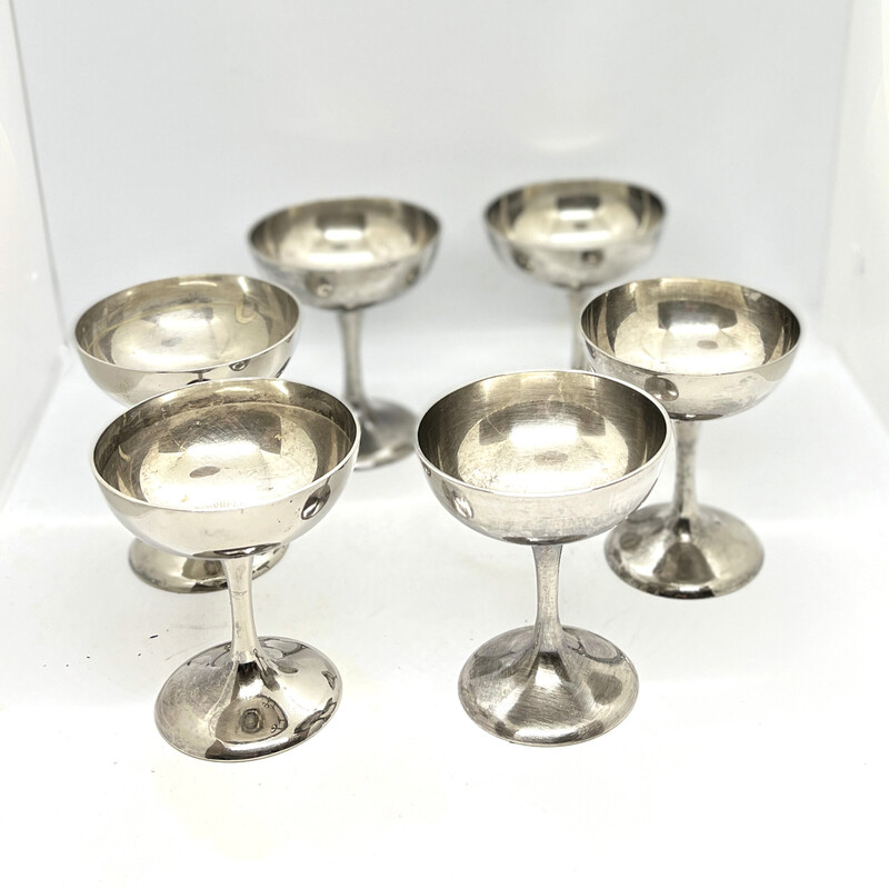 Set di 6 coppette da sorbetto vintage in argento di Imf, Germania 1960