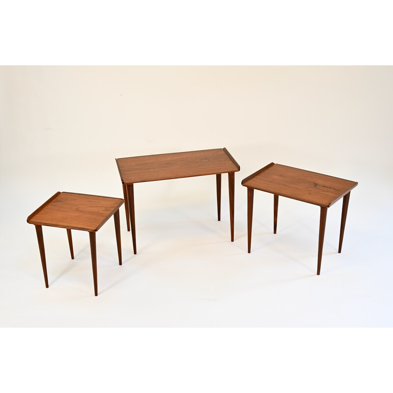 Vintage teak nesting tables