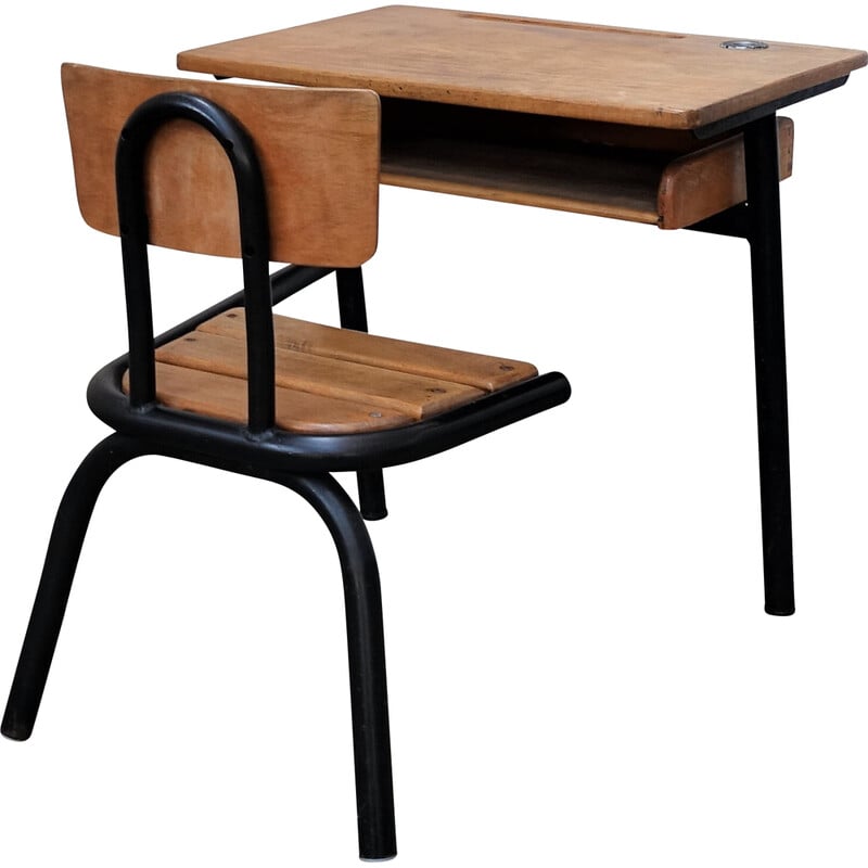 Vintage French schoolbench