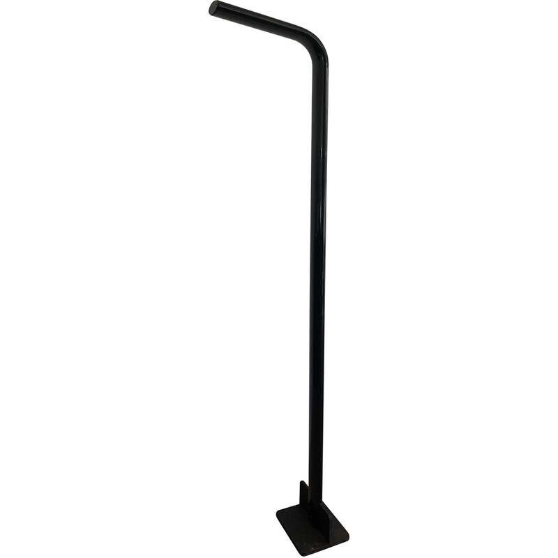 Vintage black lacquered metal floor lamp, 1970