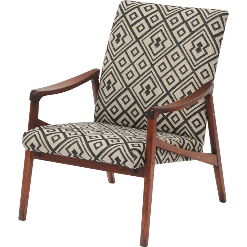 Diamond-shaped pattern TON armchair - 1960s