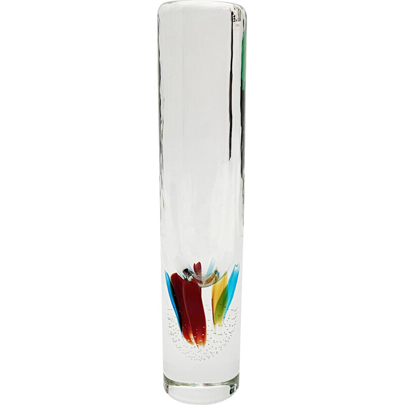 Vase vintage en verre de Murano Sommerso par Alfredo Barbini