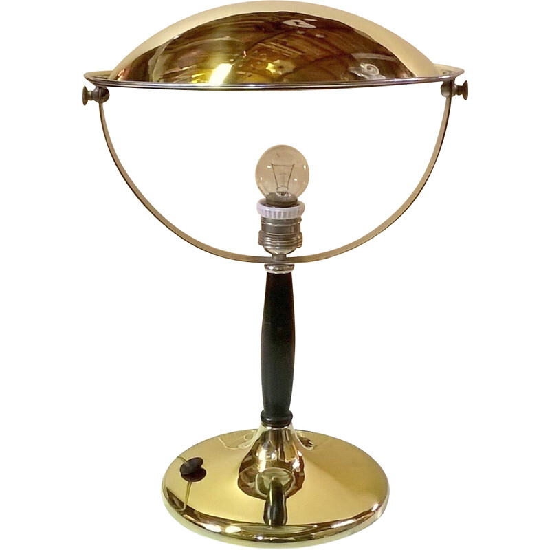 Lampada da tavolo vintage in ottone di Zerowatt, 1940
