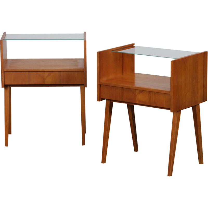 Pair of vintage night stands by Zapadoslovenske Nabytkarske Zavody, 1960