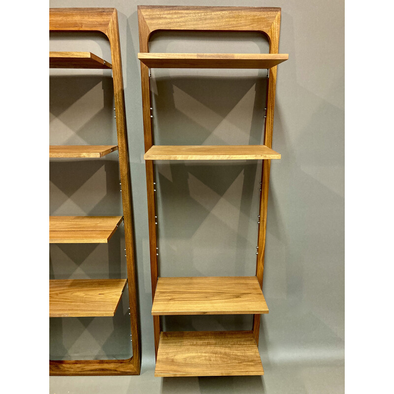 Set of 3 vintage Scandinavian modular shelves, 1960