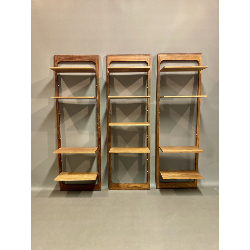 Set of 3 vintage Scandinavian modular shelves, 1960