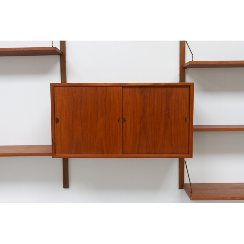 Mueble modular danés vintage de 5 módulos en teca, Poul Cadovius para Cado, años 50