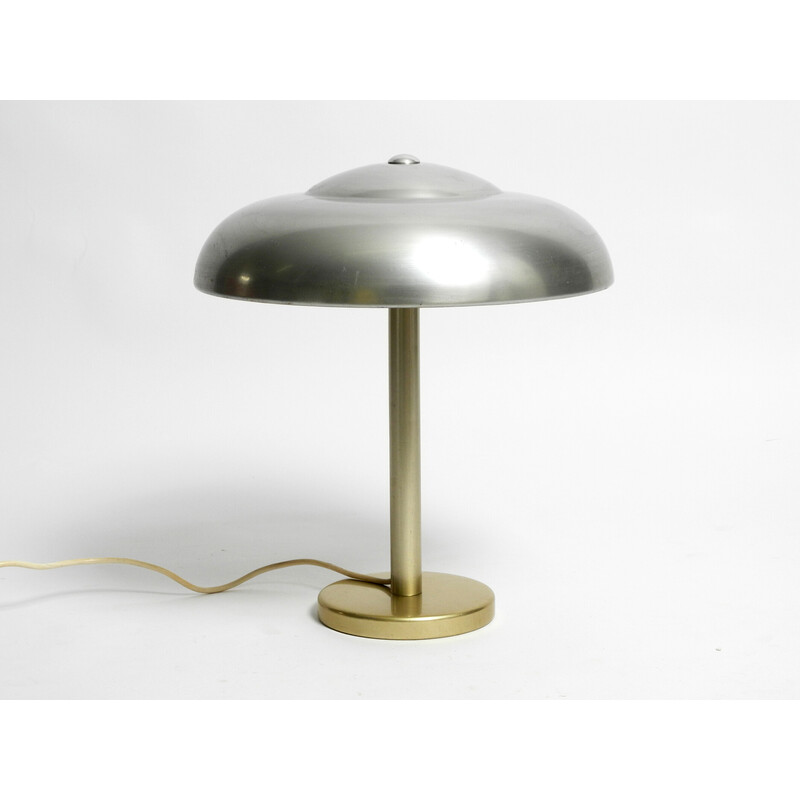Lampada da tavolo vintage in alluminio massiccio lucidato di WMF Ikora, Germania 1930