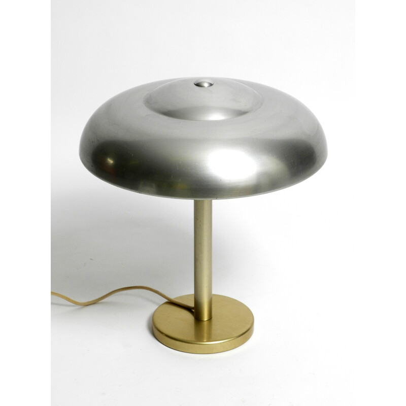 Lampe de table vintage en aluminium massif poli par WMF Ikora, Allemagne 1930