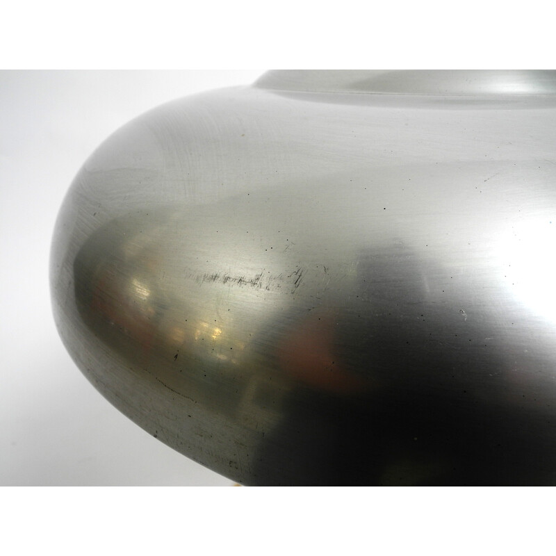Lámpara de sobremesa vintage de aluminio macizo pulido de WMF Ikora, Alemania 1930