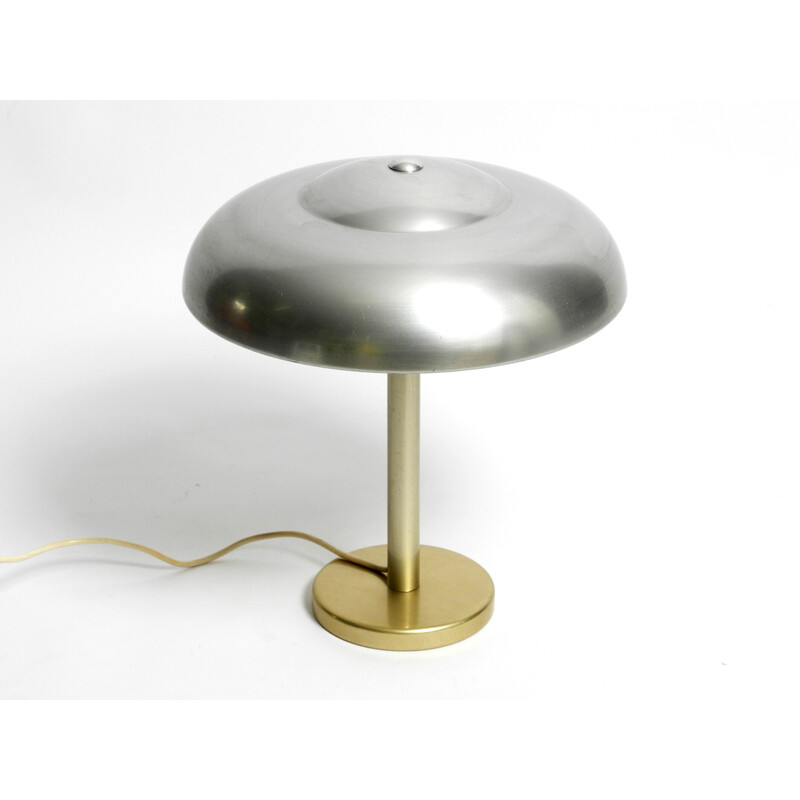 Vintage table lamp in polished solid aluminum by WMF Ikora, Germany 1930