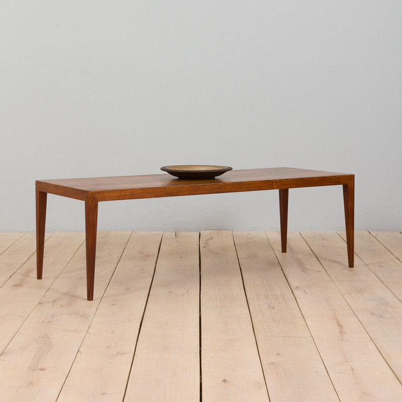 Danish mid century rosewood coffee table by Severin Hansen for Haslev, 1960s