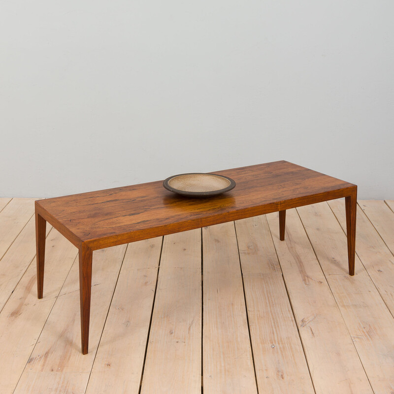 Deense mid century rozenhouten salontafel van Severin Hansen voor Haslev, 1960