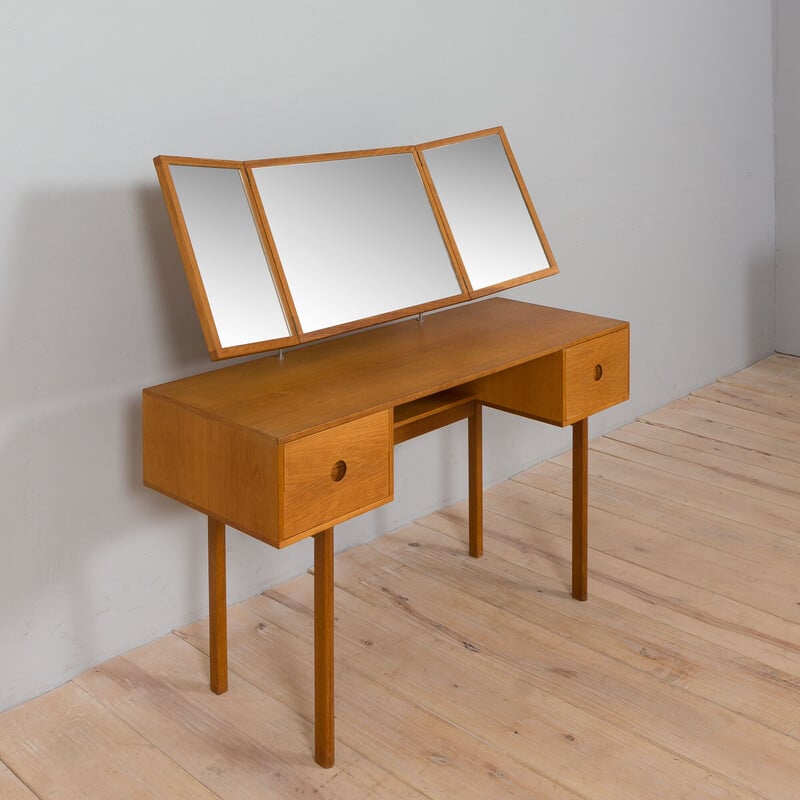 Vintage oakwood N°40 dressing table by Kai Kristiansen for Aksel Kjersgaard, 1960