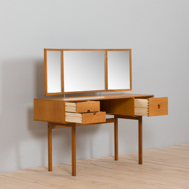 Coiffeuse vintage N°40 en bois de chêne par Kai Kristiansen pour Aksel Kjersgaard, 1960